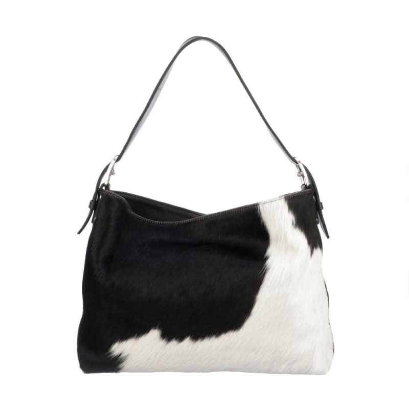 Lucchese Boots | Cowprint Hobo Bag - Black/White