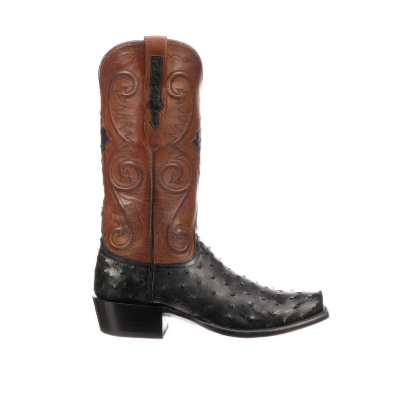 Lucchese Boots | Randall - Black + Cognac